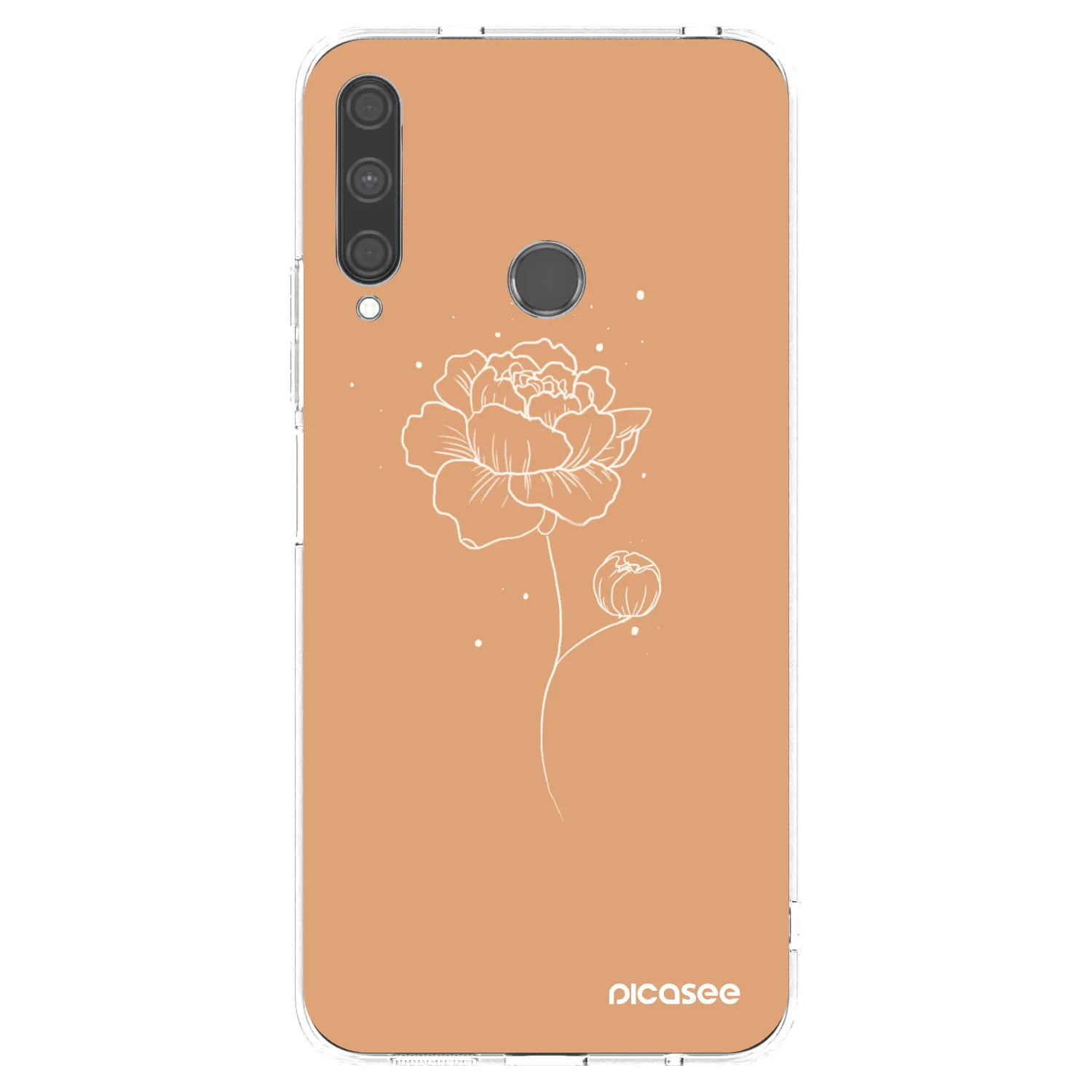 Picasee silikonový průhledný obal pro Huawei P40 Lite E - Peonies