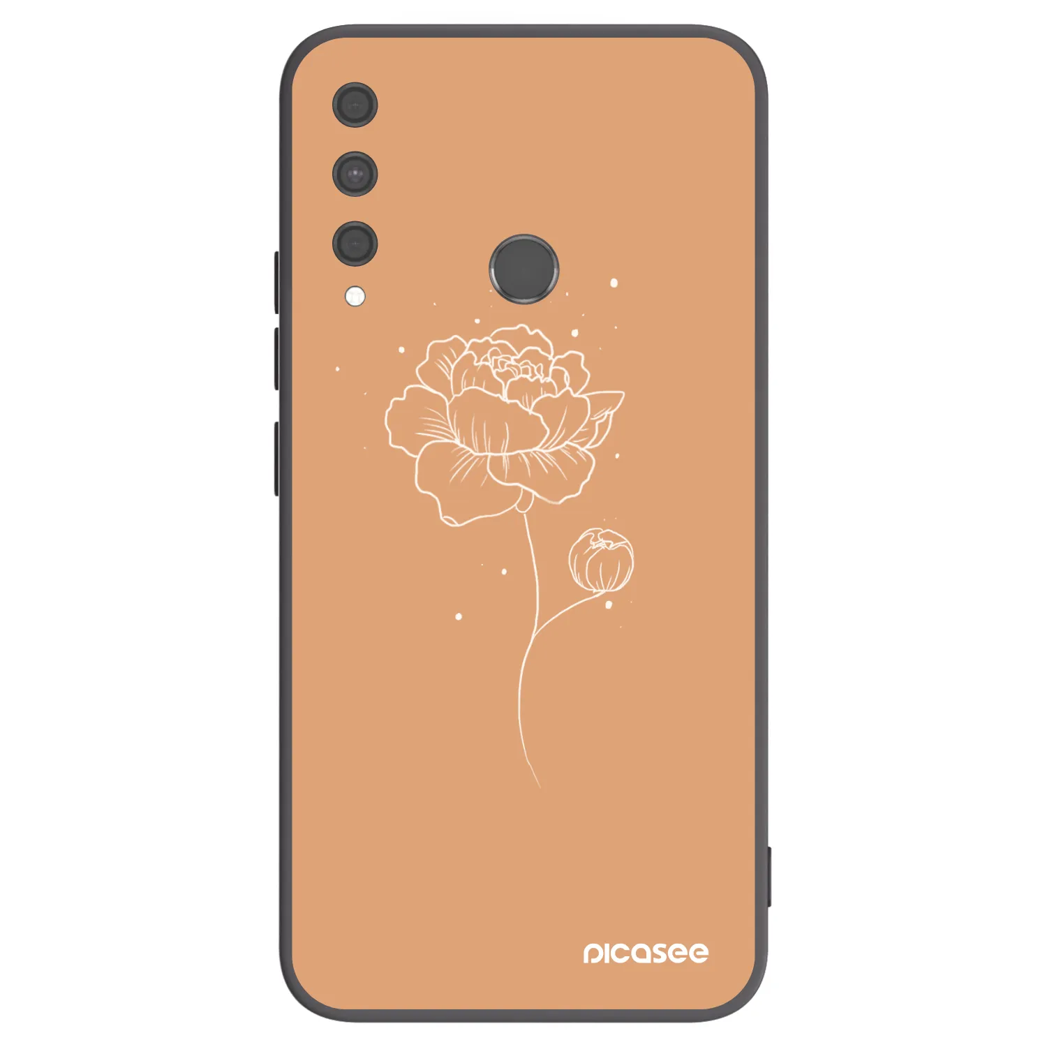Picasee silikonový černý obal pro Huawei P40 Lite E - Peonies