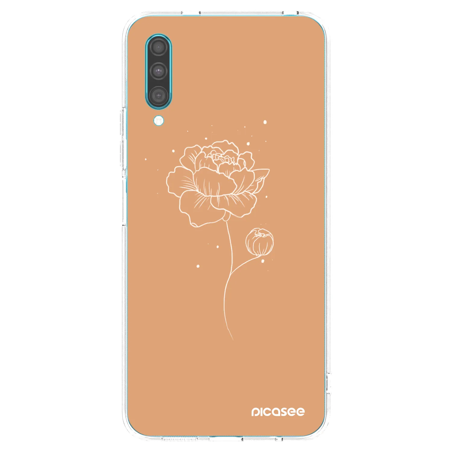 Picasee silikonový průhledný obal pro Samsung Galaxy A30s A307F - Peonies