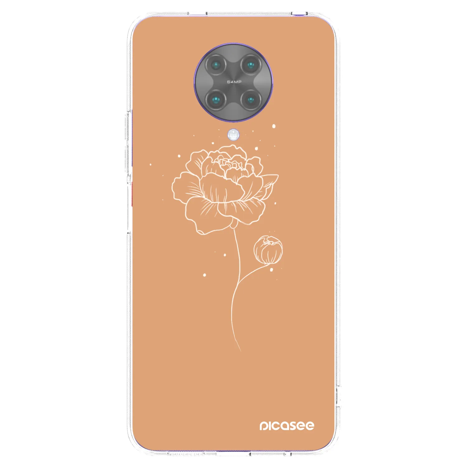 Picasee silikonový průhledný obal pro Xiaomi Poco F2 Pro - Peonies