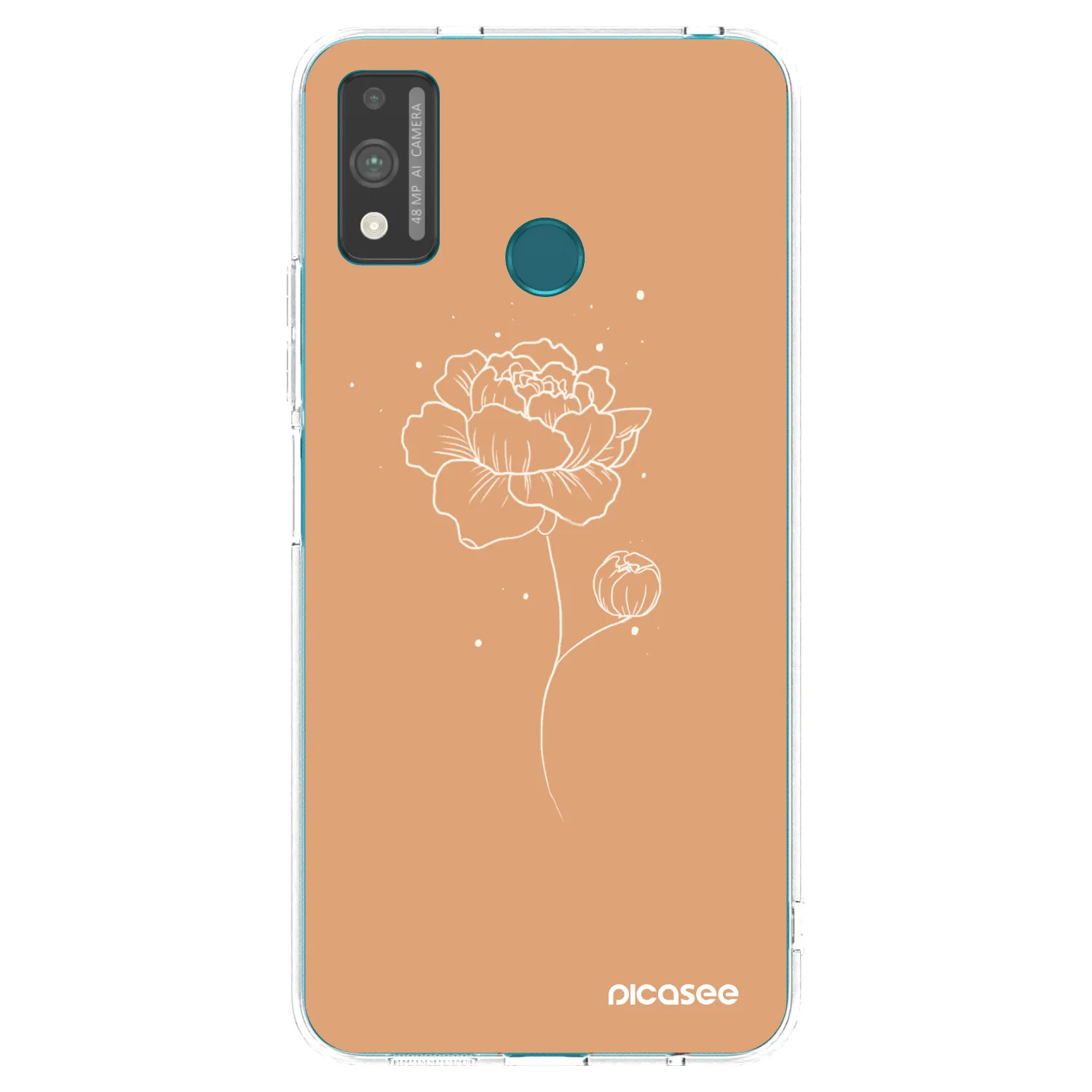 Picasee silikonový průhledný obal pro Honor 9X Lite - Peonies