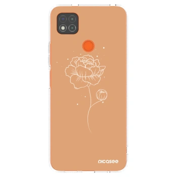 Picasee silikonový průhledný obal pro Xiaomi Redmi 9C - Peonies