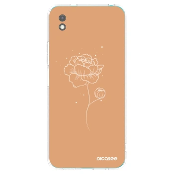 Picasee silikonový černý obal pro Xiaomi Redmi 9A - Peonies