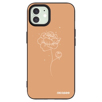 Picasee silikonový černý obal pro Apple iPhone 12 - Peonies