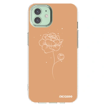 Picasee silikonový průhledný obal pro Apple iPhone 12 Pro - Peonies