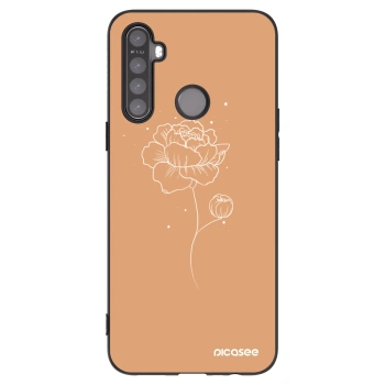 Picasee silikonový černý obal pro Realme 6i - Peonies