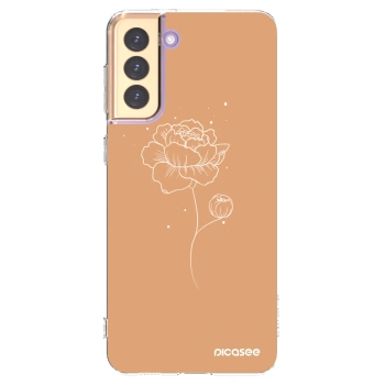 Picasee silikonový průhledný obal pro Samsung Galaxy S21+ 5G G996F - Peonies