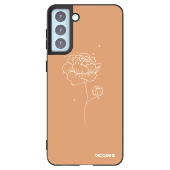 Picasee silikonový černý obal pro Samsung Galaxy S21+ 5G G996F - Peonies