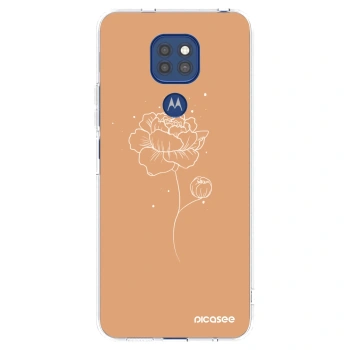 Picasee silikonový průhledný obal pro Motorola Moto G9 Play - Peonies