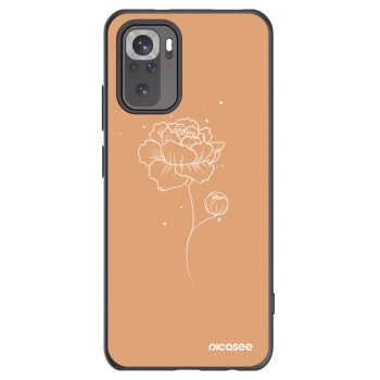 Picasee silikonový černý obal pro Xiaomi Redmi Note 10 - Peonies