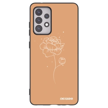 Picasee silikonový černý obal pro Samsung Galaxy A52 5G A525F - Peonies