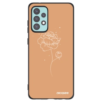 Picasee silikonový černý obal pro Samsung Galaxy A72 A725F - Peonies