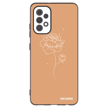 Picasee silikonový černý obal pro Samsung Galaxy A32 5G A326B - Peonies