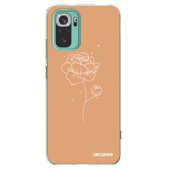 Picasee silikonový průhledný obal pro Xiaomi Redmi Note 10 Pro - Peonies