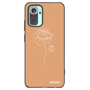 Picasee silikonový černý obal pro Xiaomi Redmi Note 10 Pro - Peonies