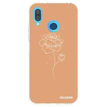 Picasee silikonový průhledný obal pro Huawei P20 Lite - Peonies