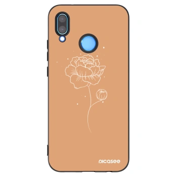 Picasee silikonový černý obal pro Huawei P20 Lite - Peonies