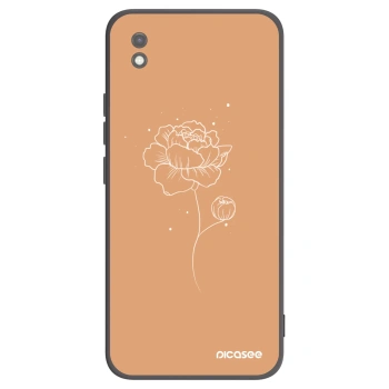 Picasee silikonový černý obal pro Xiaomi Redmi 9AT - Peonies