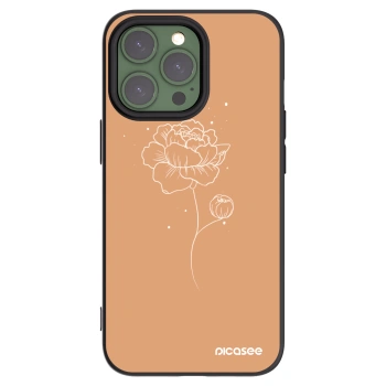 Picasee silikonový černý obal pro Apple iPhone 13 Pro - Peonies