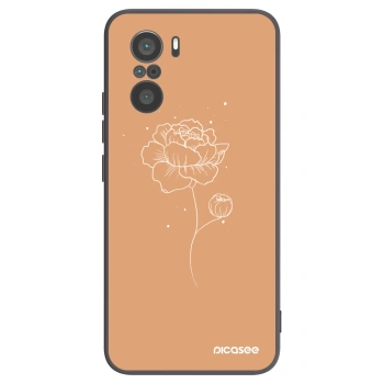Picasee silikonový černý obal pro Xiaomi Poco F3 - Peonies