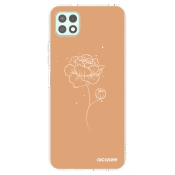 Picasee silikonový průhledný obal pro Samsung Galaxy A22 A226B 5G - Peonies