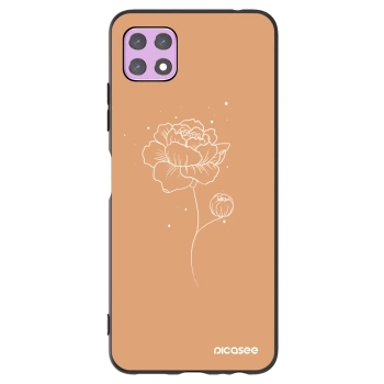Picasee silikonový černý obal pro Samsung Galaxy A22 A226B 5G - Peonies