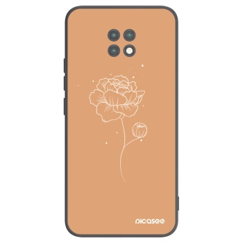 Picasee silikonový černý obal pro Xiaomi Redmi Note 9T - Peonies