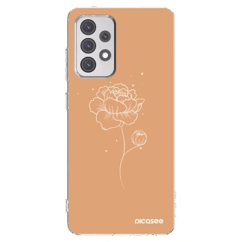 Picasee silikonový průhledný obal pro Samsung Galaxy A52s 5G A528B - Peonies