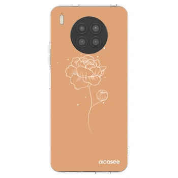 Picasee silikonový průhledný obal pro Huawei Nova 8i - Peonies
