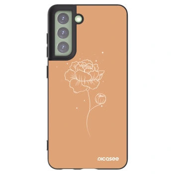 Picasee silikonový černý obal pro Samsung Galaxy S21 FE 5G - Peonies