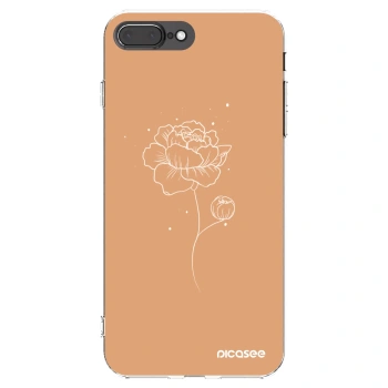 Picasee silikonový průhledný obal pro Apple iPhone 7 Plus - Peonies