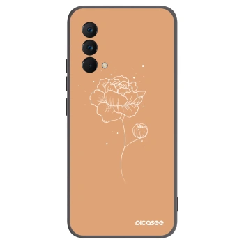 Picasee silikonový černý obal pro Realme GT Master Edition 5G - Peonies