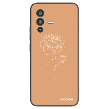Picasee silikonový černý obal pro Vivo V23 5G - Peonies