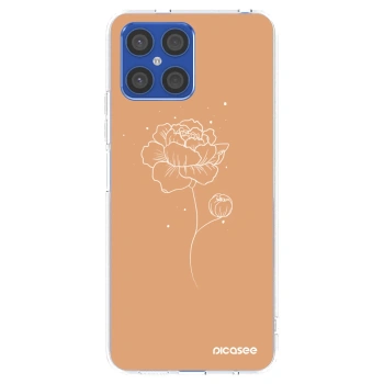Picasee silikonový průhledný obal pro Honor X8 4G - Peonies