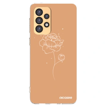 Picasee silikonový průhledný obal pro Samsung Galaxy A33 5G A336 - Peonies