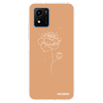 Picasee silikonový průhledný obal pro Vivo Y01 - Peonies