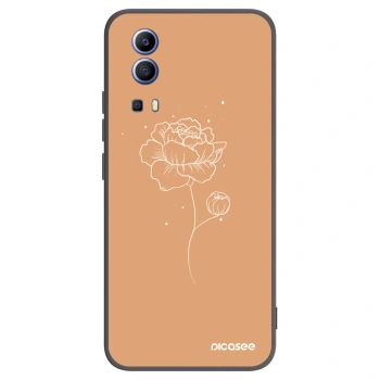 Picasee silikonový černý obal pro Vivo Y52 5G - Peonies