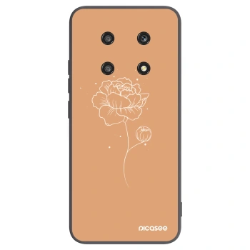 Picasee silikonový černý obal pro Honor Magic4 Lite 5G - Peonies