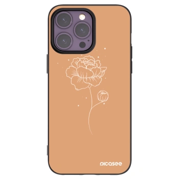 Picasee silikonový černý obal pro Apple iPhone 14 Pro Max - Peonies