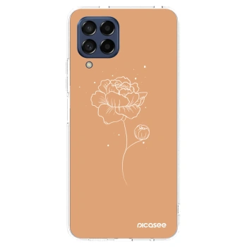 Picasee silikonový průhledný obal pro Samsung Galaxy M53 5G - Peonies