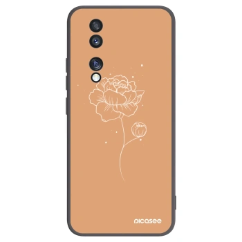 Picasee silikonový černý obal pro Honor 70 - Peonies