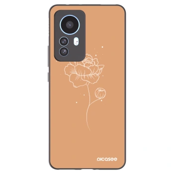 Picasee silikonový černý obal pro Xiaomi 12T Pro - Peonies