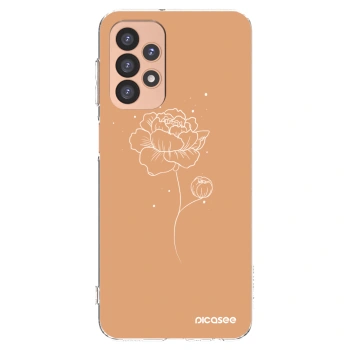 Picasee silikonový průhledný obal pro Samsung Galaxy A23 A236B 5G - Peonies