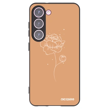 Picasee silikonový černý obal pro Samsung Galaxy S23 5G - Peonies
