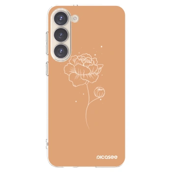 Picasee silikonový průhledný obal pro Samsung Galaxy S23+ 5G - Peonies