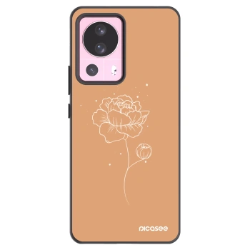Picasee silikonový černý obal pro Xiaomi 13 Lite - Peonies