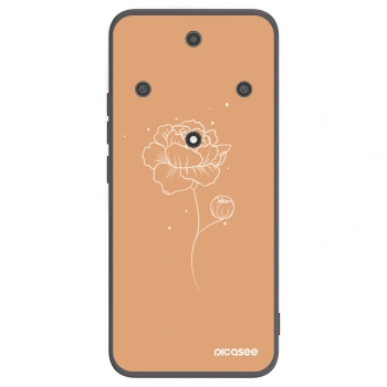 Picasee silikonový černý obal pro Honor Magic5 Lite 5G - Peonies