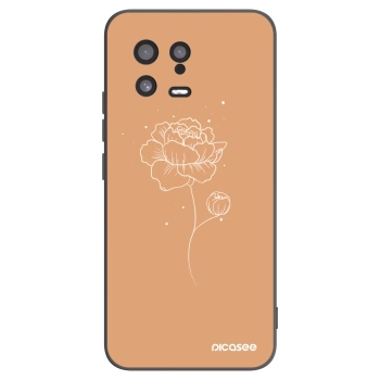 Picasee silikonový černý obal pro Xiaomi 13 - Peonies