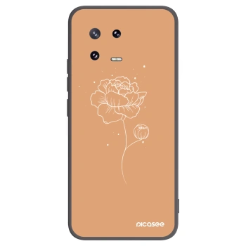 Picasee silikonový černý obal pro Xiaomi 13 Pro - Peonies