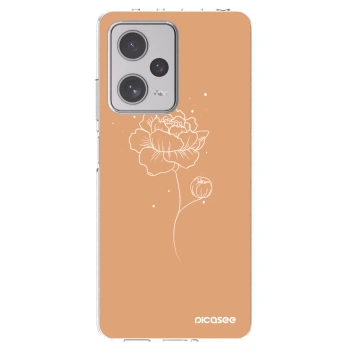 Picasee silikonový průhledný obal pro Xiaomi Redmi Note 12 Pro+ 5G - Peonies